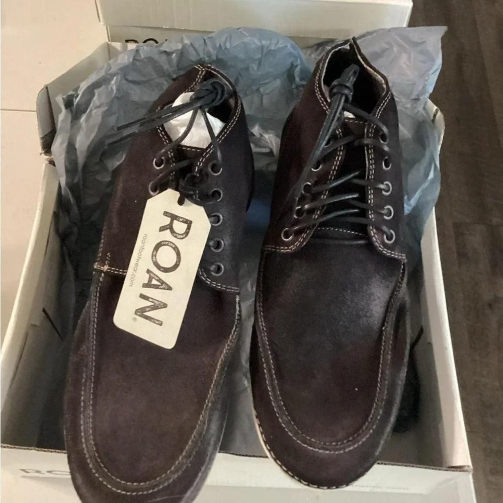 NWT Roan‎ black leather boot style Tobias size 9.5